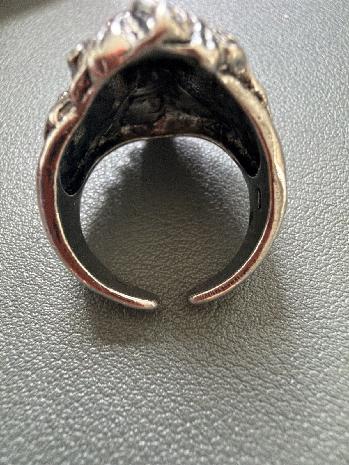 King Lion Ring Biker Rock Punk Jewelry Open Back Ring 7-9