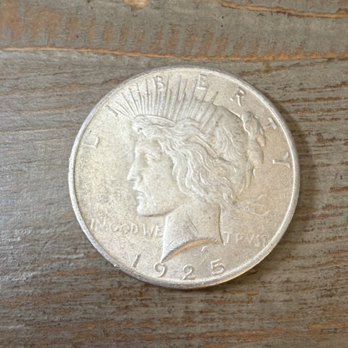 1925 Peace Dollar $1 Silver Coin Business Strike Circulated Uncertified
