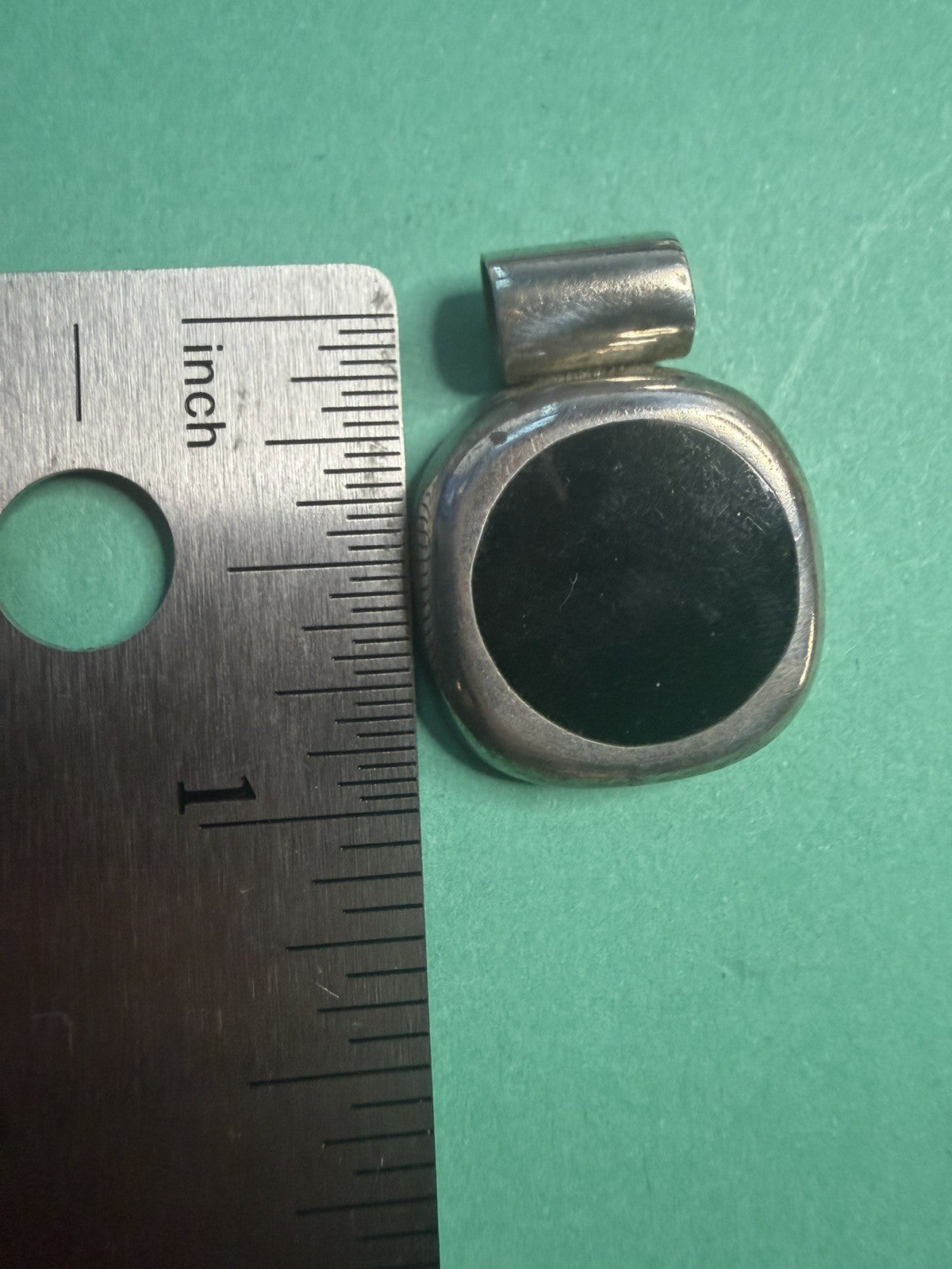 Vintage Taxco Onyx Sterling Silver 925 Pendant for Necklace