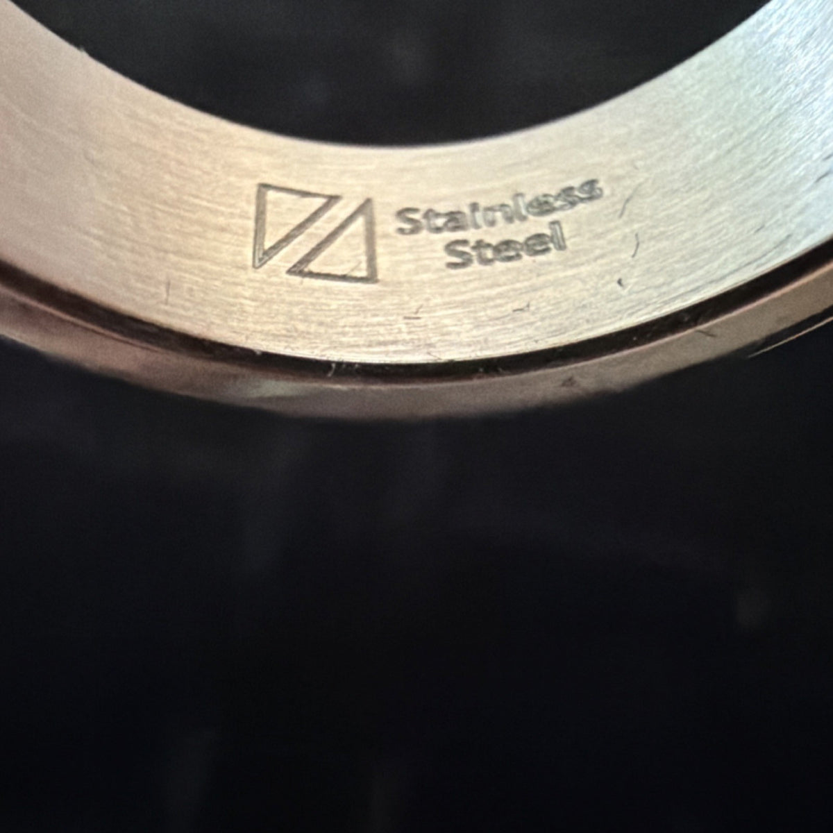 Kohl's Silver Tone Stainless Steel Wide Band Ring Size 10 7mm Modern Style
