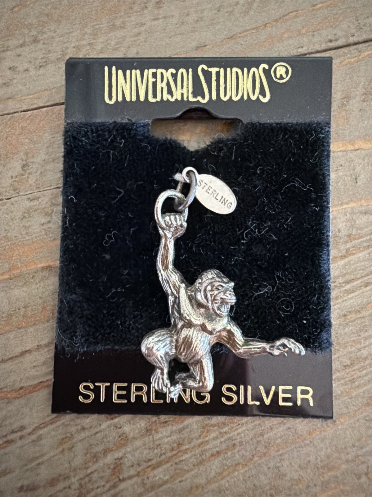 Vintage Universal Studios King Kong Sterling Silver 925 Charm Pendant NWT