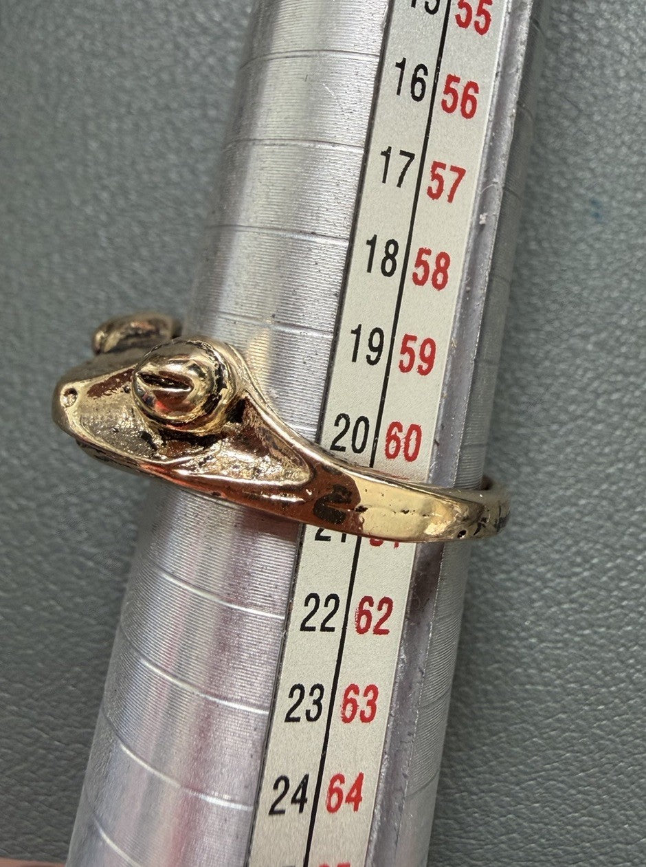 Gold Toned Adjustable Frog Ring