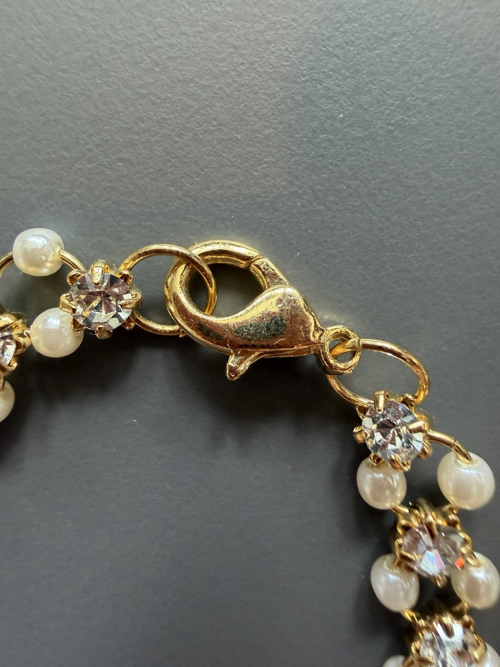 Bundles Set Of Two bracelet rhinestones and faux pearls