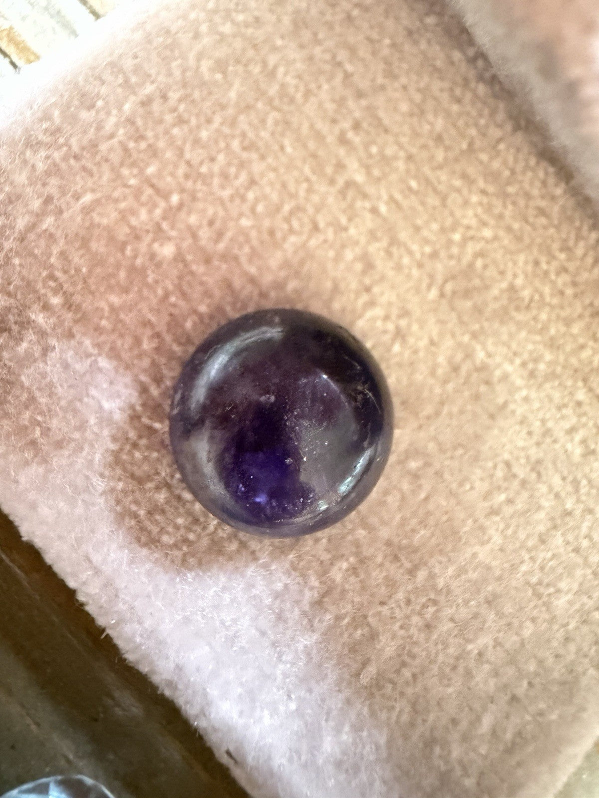 12mm Natural Deep- Purple Amethyst Flat Back Cabochon Gemstone