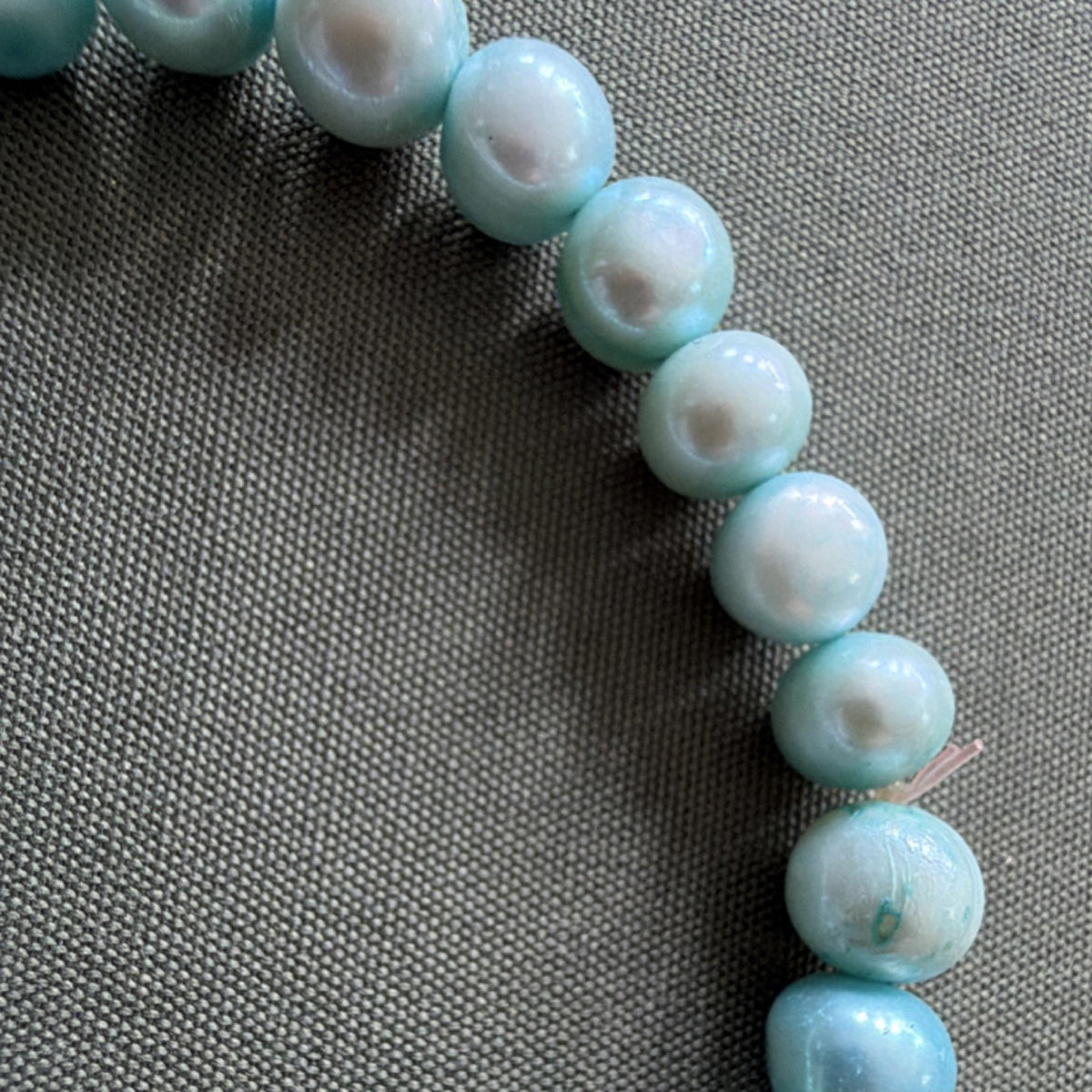 Blue White pearl Bracelet - see notes 