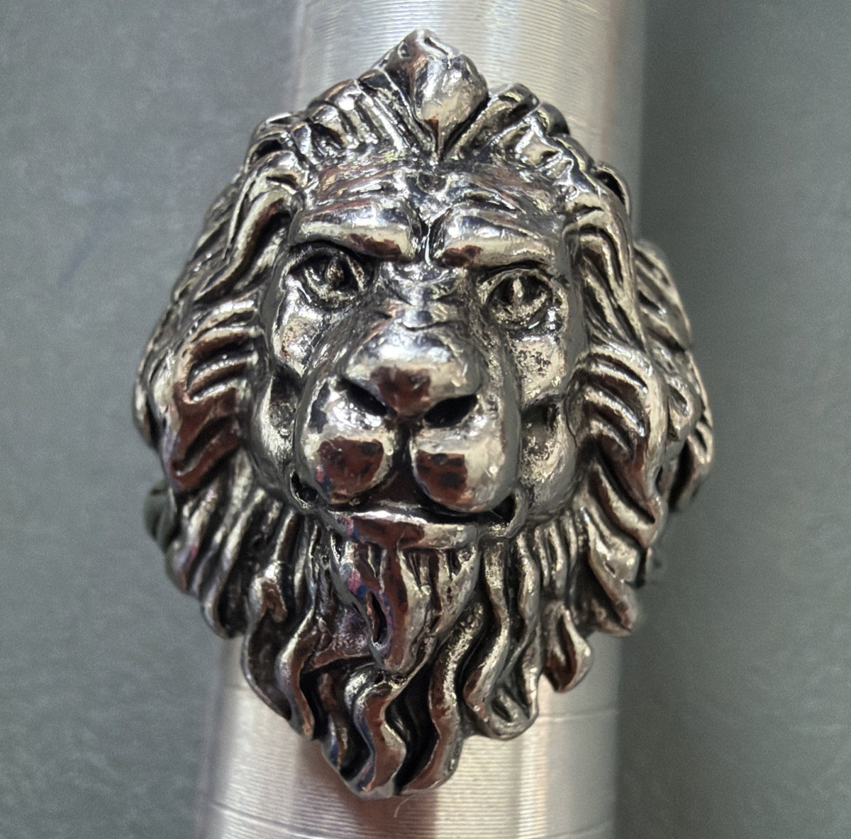 King Lion Ring Biker Rock Punk Jewelry Open Back Ring 7-9
