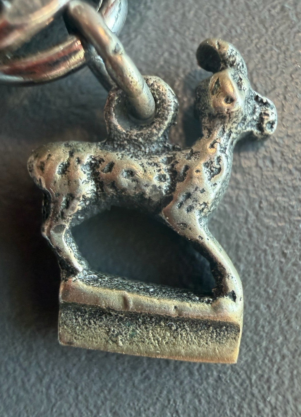 Vintage Capri goat Italy silver charm