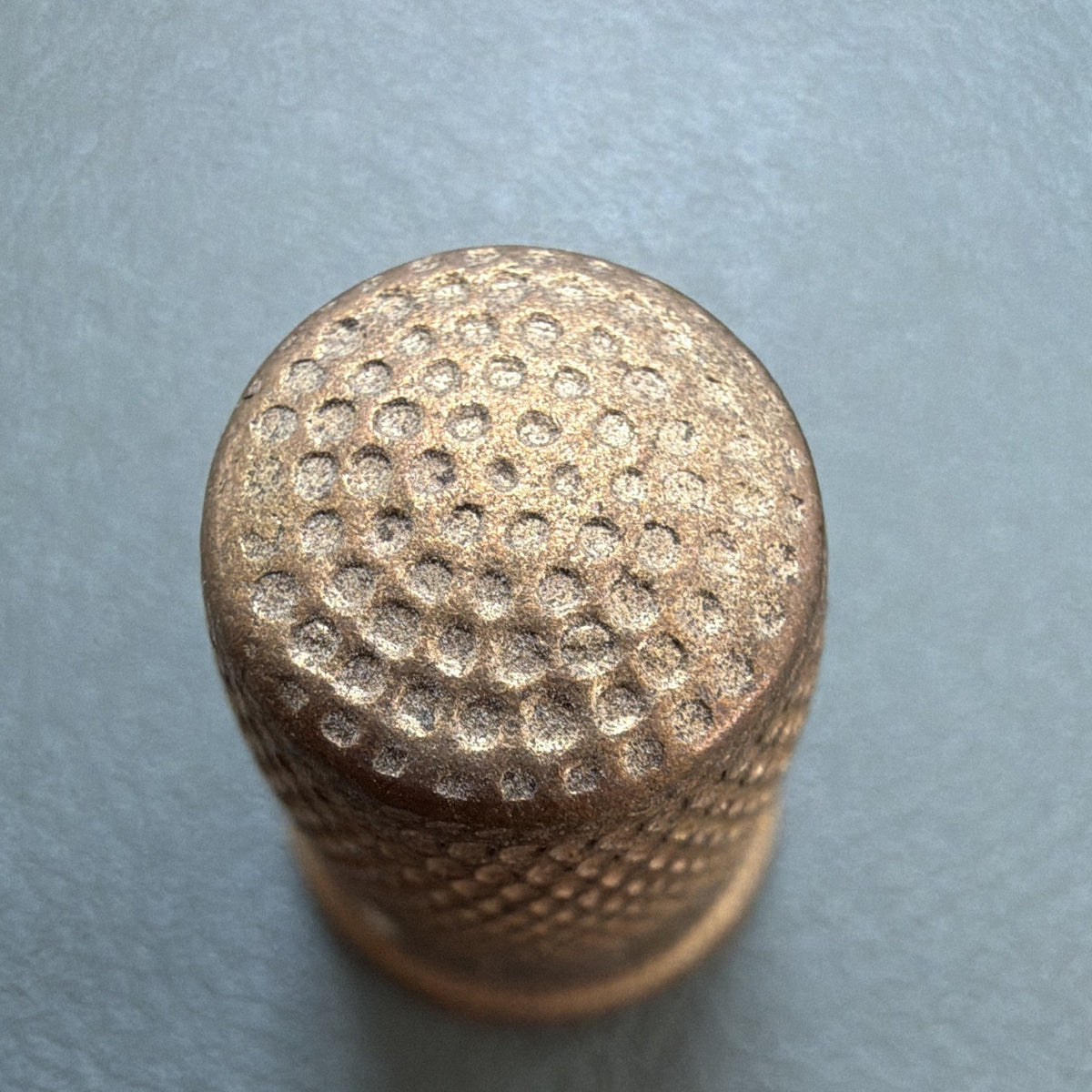 Toledo Spain Souvenir Metal Sewing Thimble w/ Enamel Band Collectible