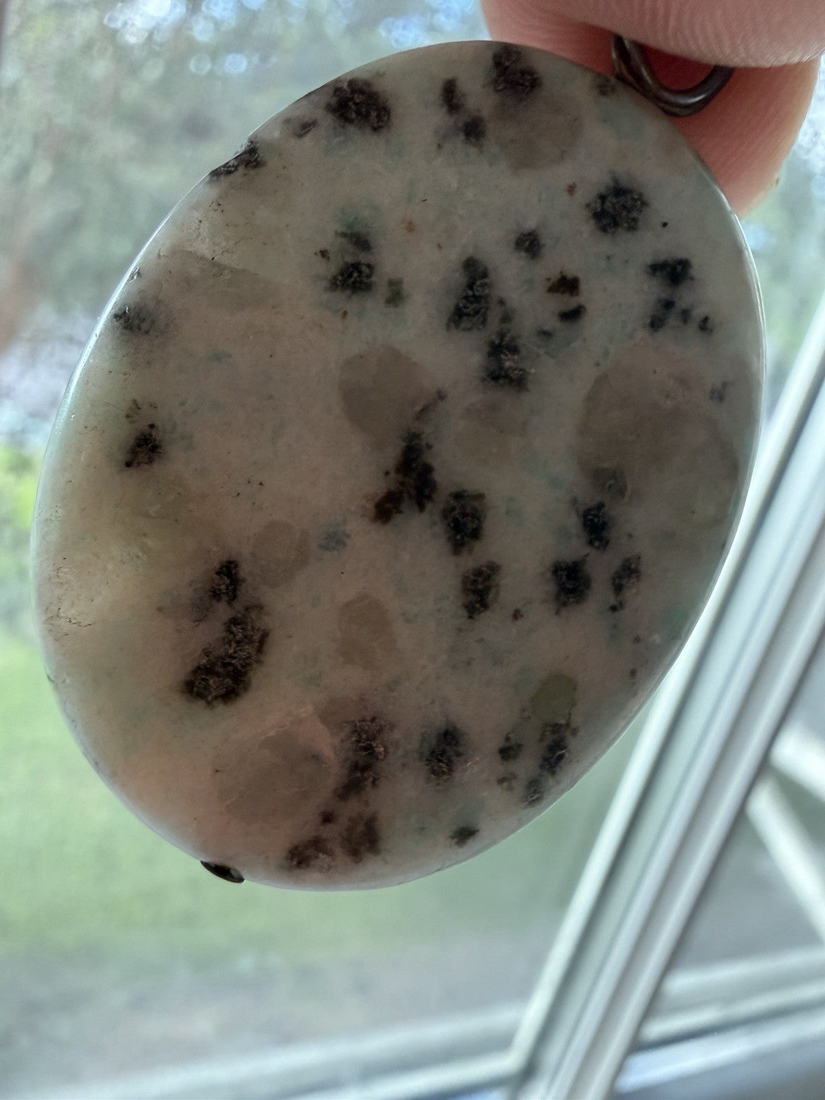 Vintage Kiwi Jasper Pendant Handmade Artisan