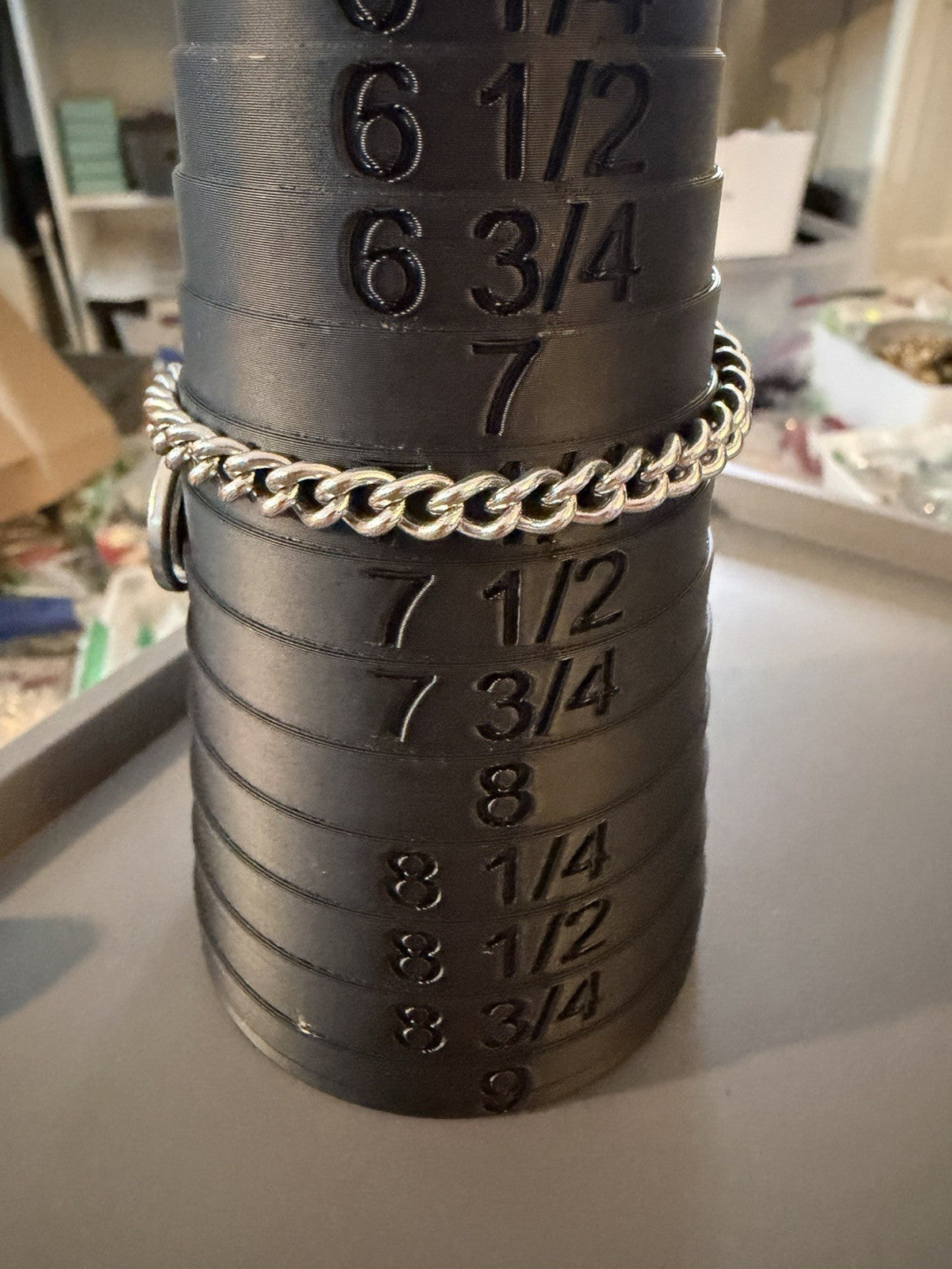 Silver Toned Toggle Bracelet Chain With Cross And Faith Spinner Pendant Tag