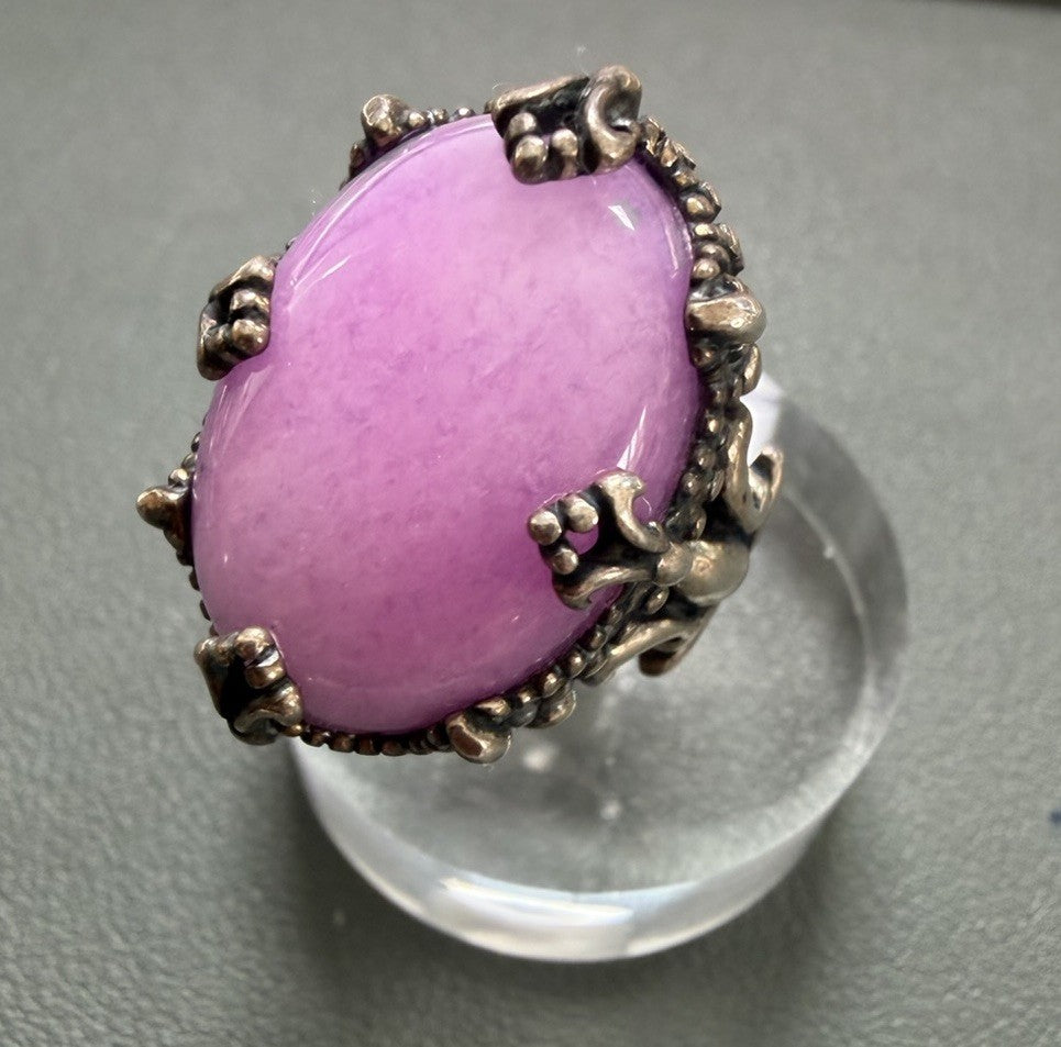 Vintage Retired Carolyn Pollack 925 Sterling Silver  Charoite Ring Sz 6