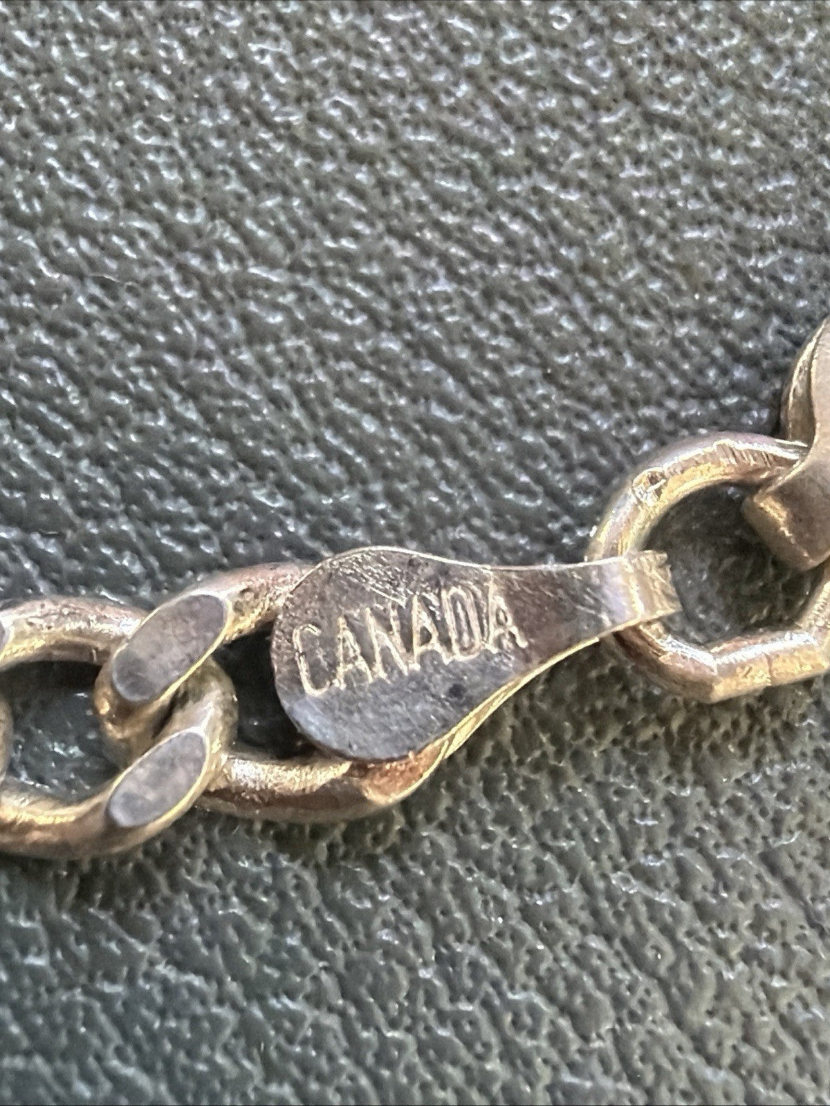 Dainty Made In Canada Figaro Link Chain Bracelet Sterling Silver 925 7.25 Signed