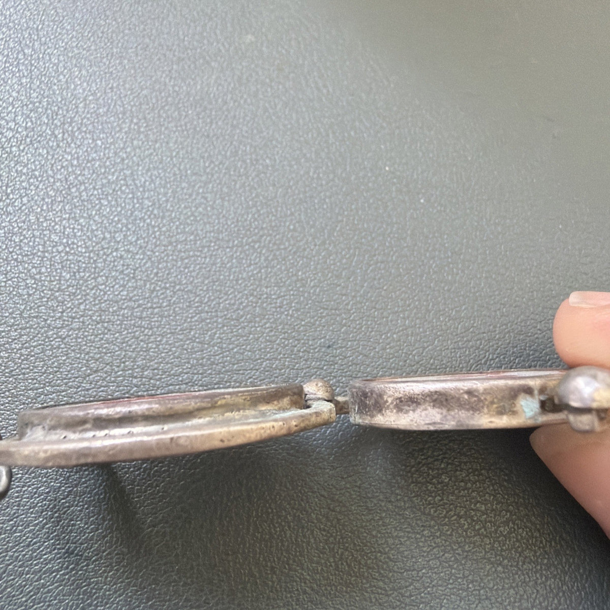 Pink White Chaney Porcelain China Flower Sterling Silver Pendant St Croix, USVI