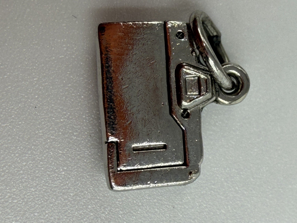 Sterling Silver 3D Vintage Camera Photographer For Charm Bracelet