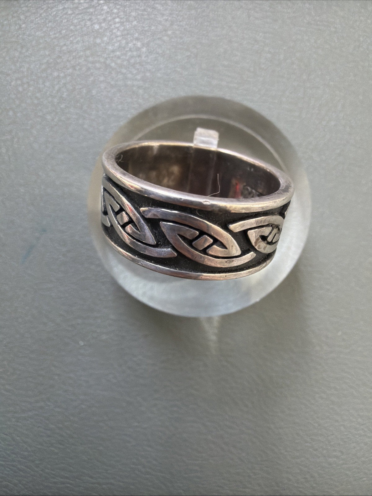Vintage 925 Sterling Silver Band Celtic Knot Infinity Wedding WJ Sutton Ring Sz7