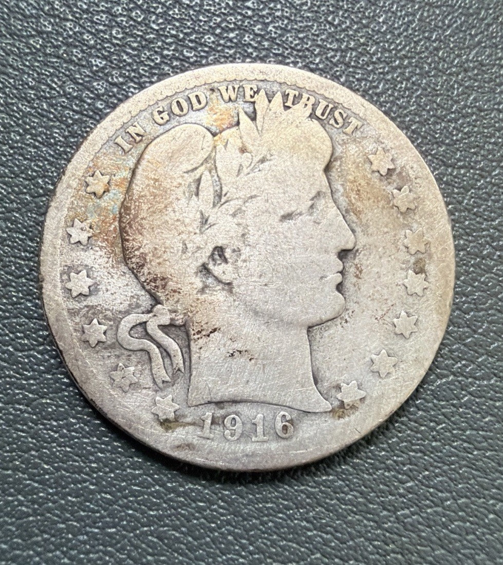 USA Collectible 1916-D barber quarter Silver bullion
