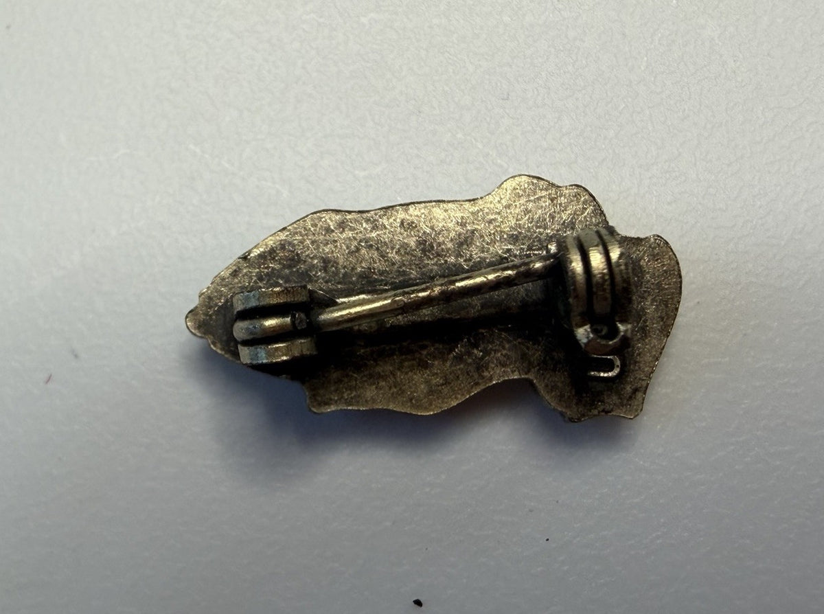 Vintage Silver Religious Praying Hands Lapel Pin Brooch Small Made In USA