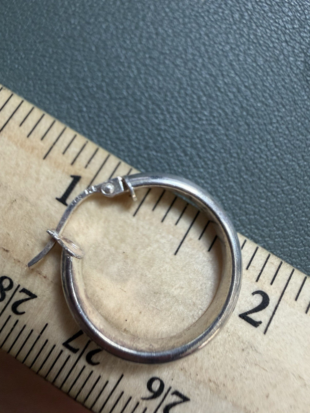 FAS 925 STERLING SILVER ELEGANT HOOP PIERCED EARRINGS