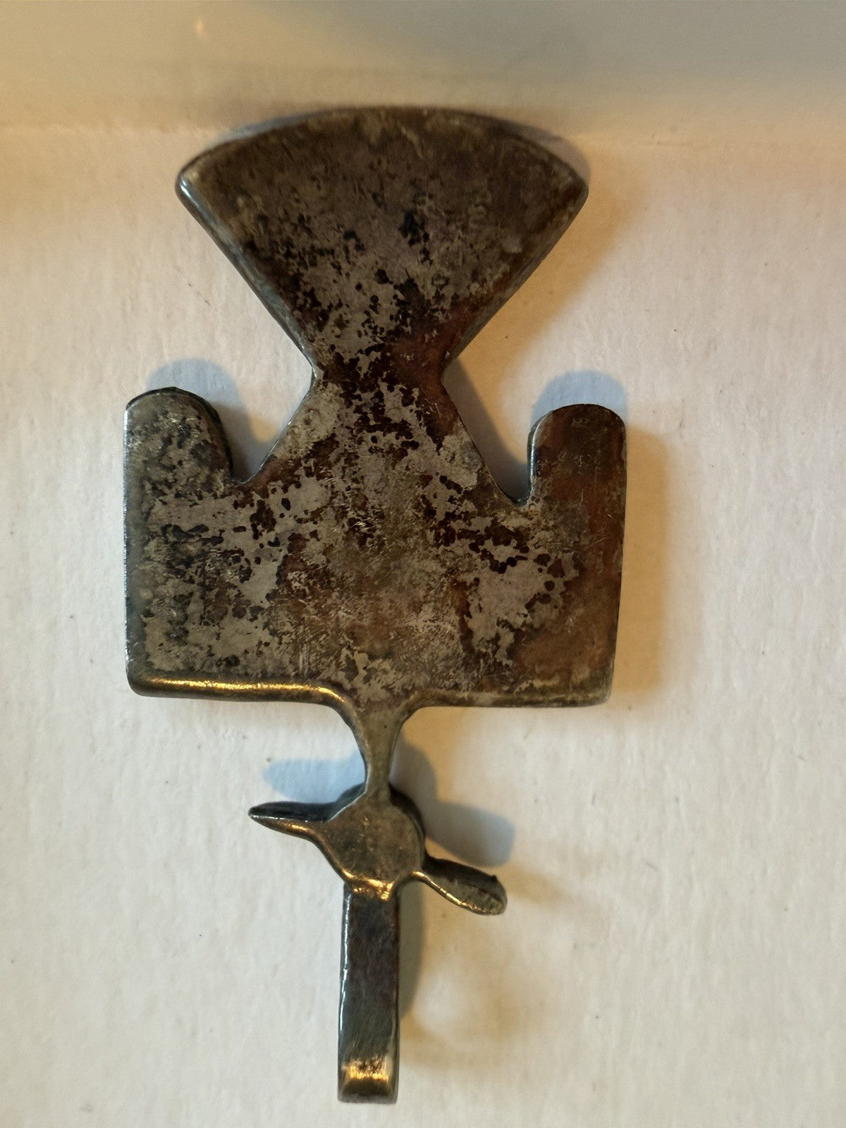 Vintage Navajo Native Thunderbird Turquoise Inlay Silver Pendant