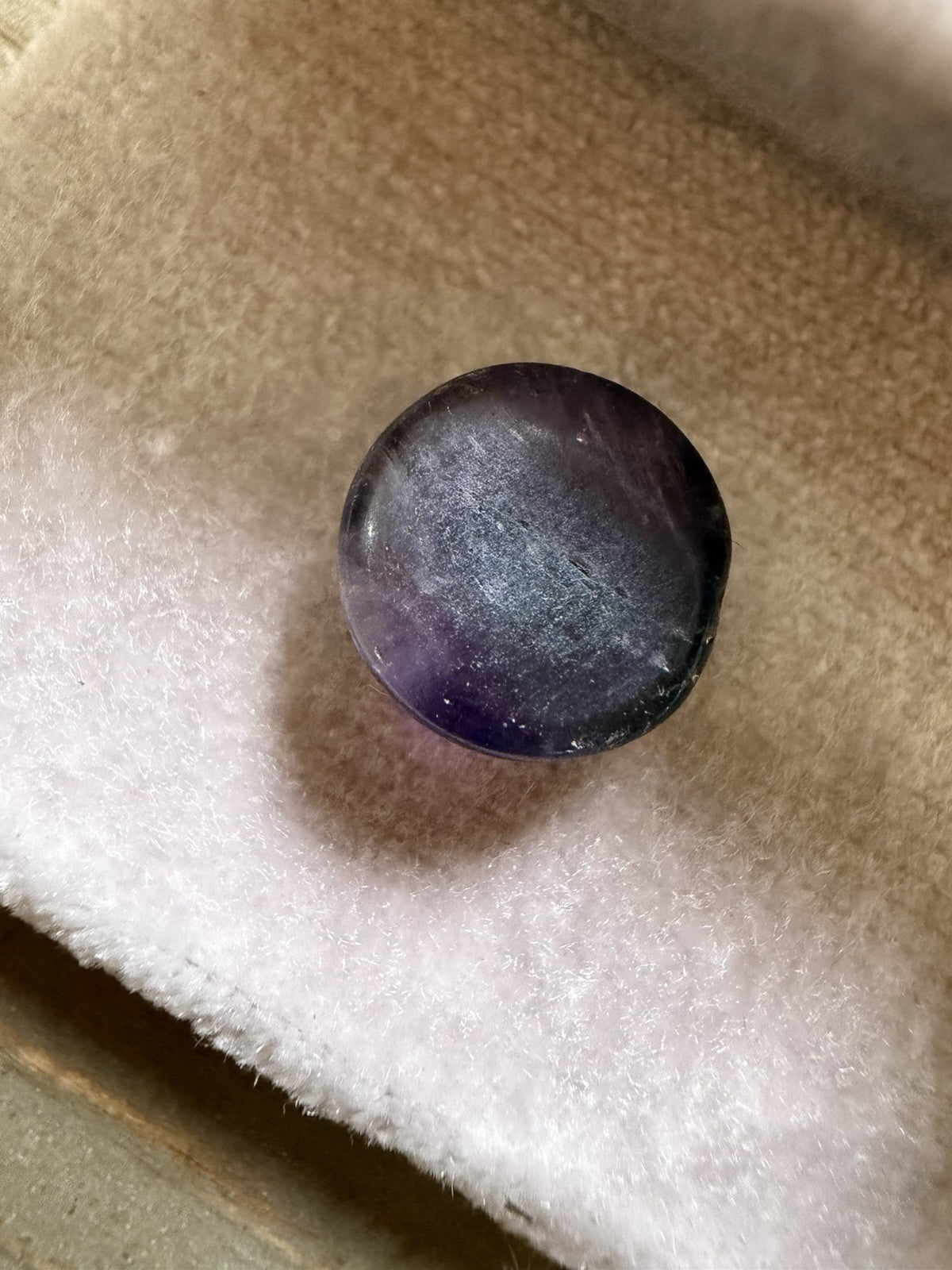 12mm Natural Deep- Purple Amethyst Flat Back Cabochon Gemstone