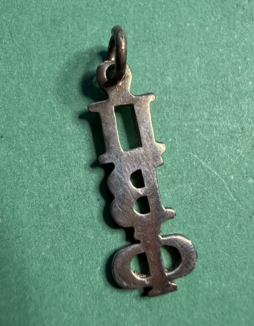 Vintage Sterling Silver 925 Greek Sorority Pi Beta Phi Lavalier Charm