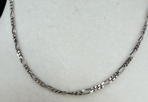 10inch solid .925 sterling silver figaro chain - Anklet Or Child Size