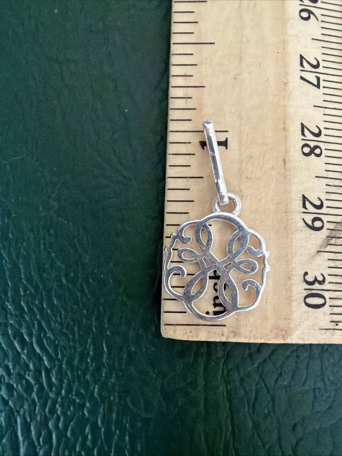 925 Sterling Silver Open Scrollwork Celtic Knot Charm, Pendant