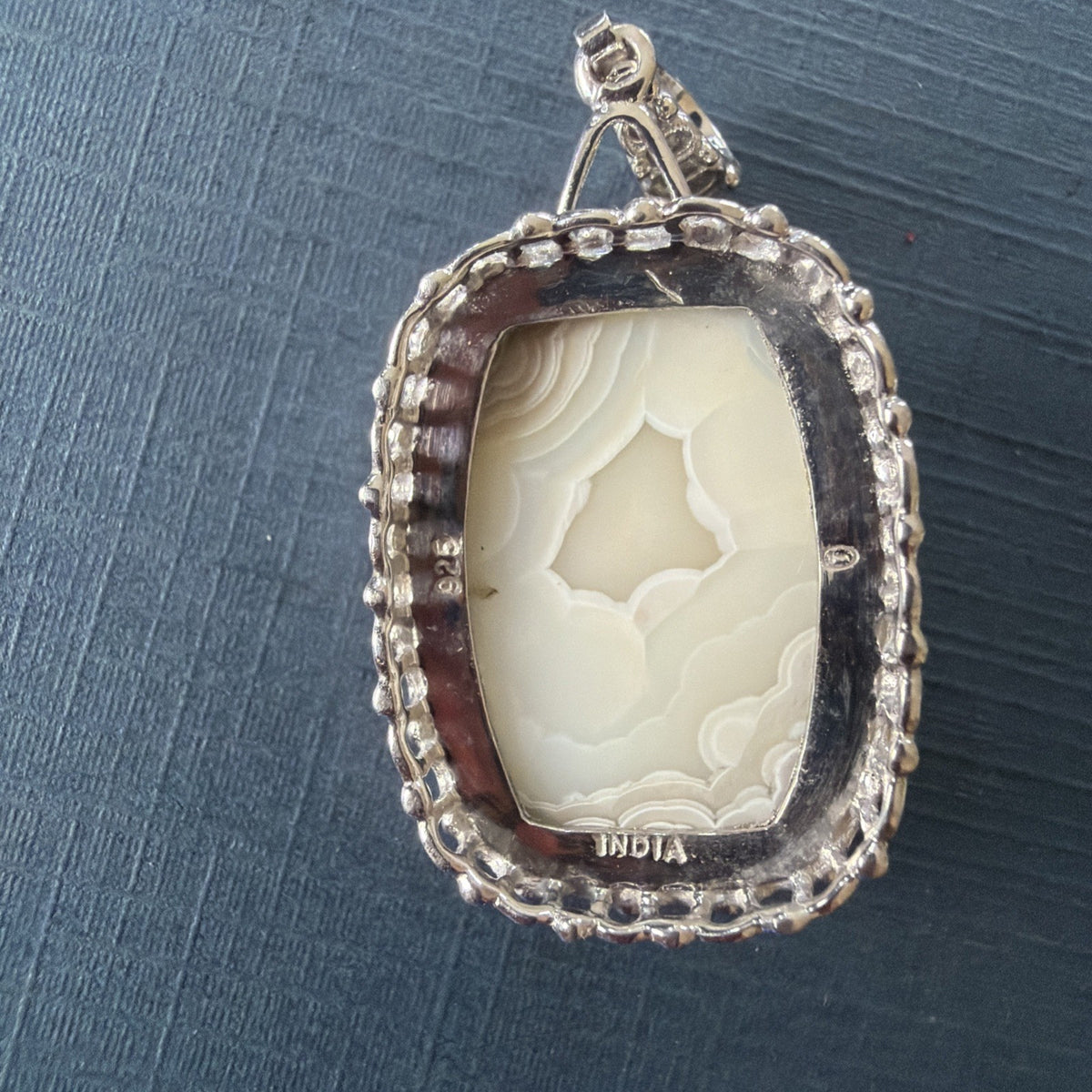 Sterling Silver with a Druzy Goldstone, Hang Length 1-7/8"