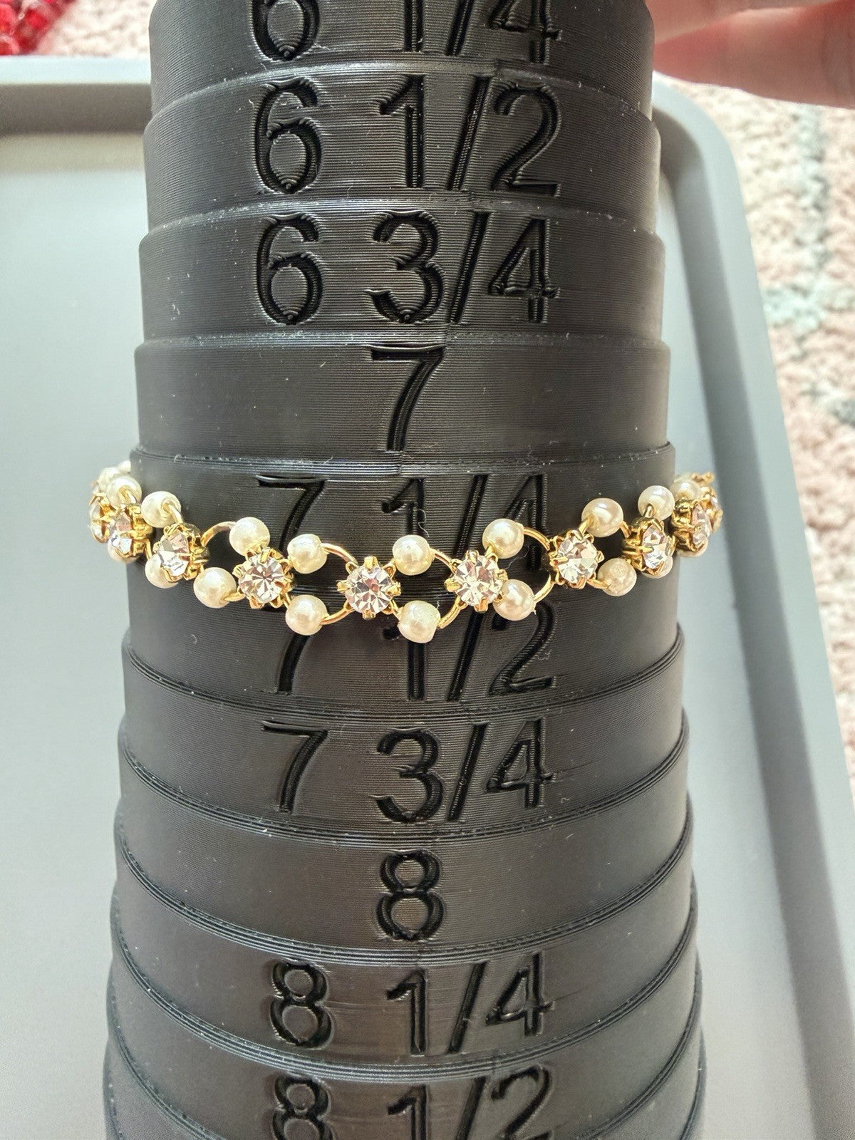 Bundles Set Of Two bracelet rhinestones and faux pearls