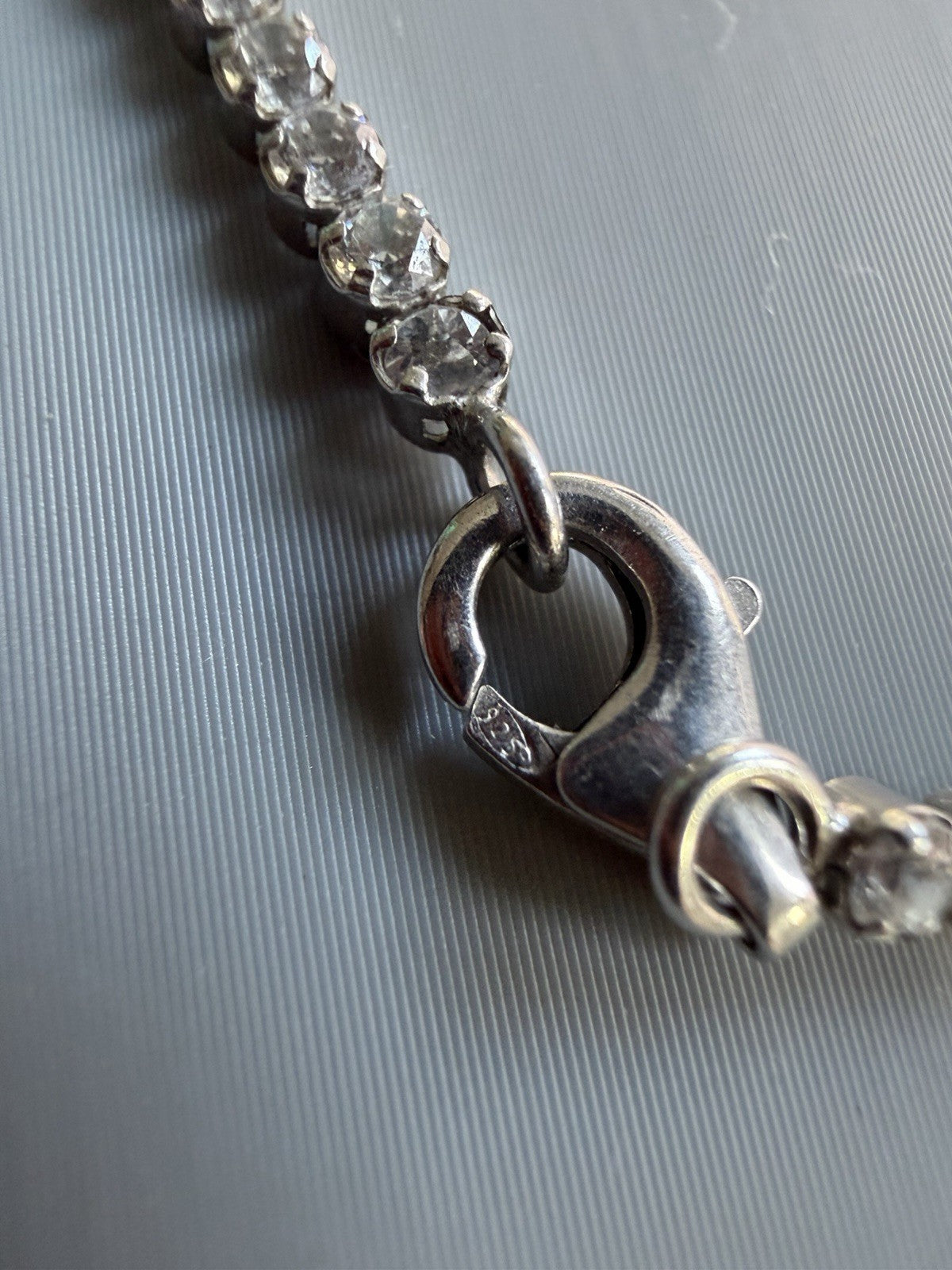Classic 925 Italy Sterling Silver Round CZ Tennis Bracelet Every Day  Sz 7.25”