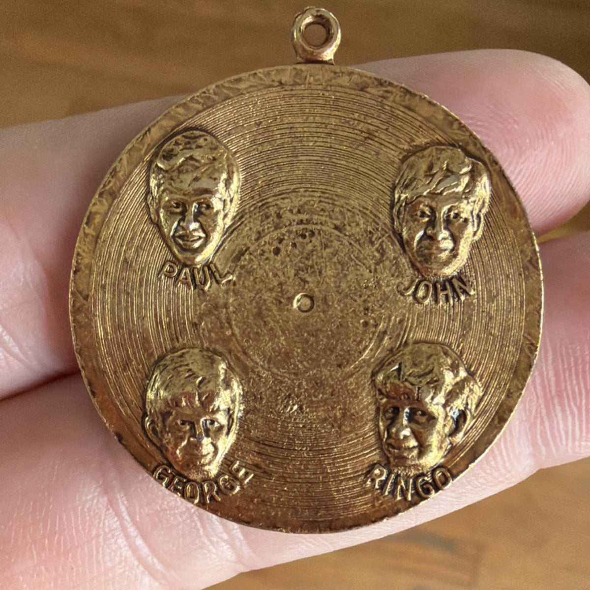 1964 The Beatles MCMLXIV Vintage Medallion Pendant Charm Memorabilia