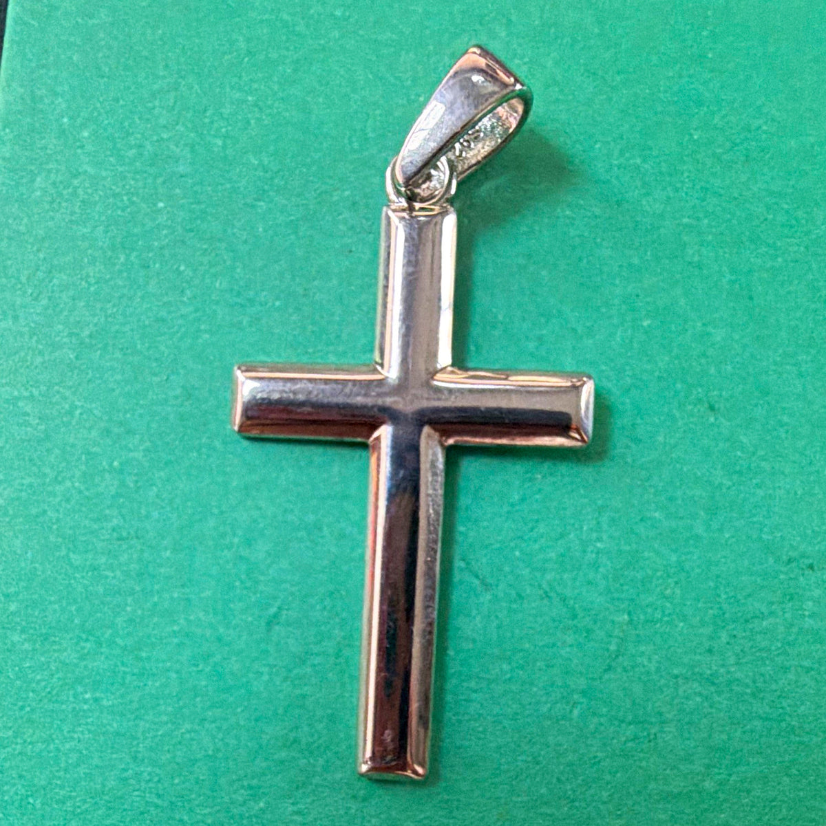 925 Sterling Silver Cross Pendant Charm Religious No Stone Silver 2in