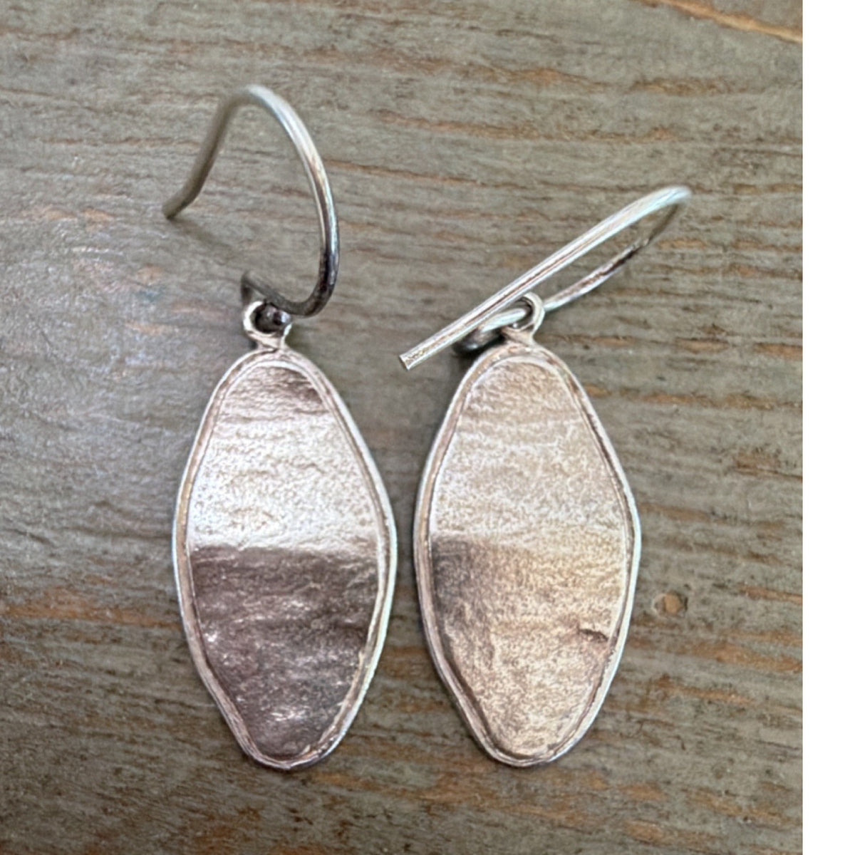 Sterling Silver 925 Dangle Drop Earrings Hook Closure Asymmetrical Israel Signed