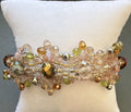 Multicolor Bohemian Beaded Crystal Glass Bracelet magnetic closure 7.5inches
